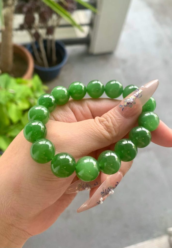 〖闲置F973〗和田玉碧玉手串